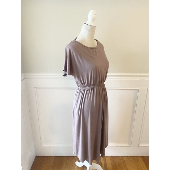 Iconic Luxe Stretch Jersey Casual Dress With Pockets & Elastic Waist M - Picture 5 of 7
